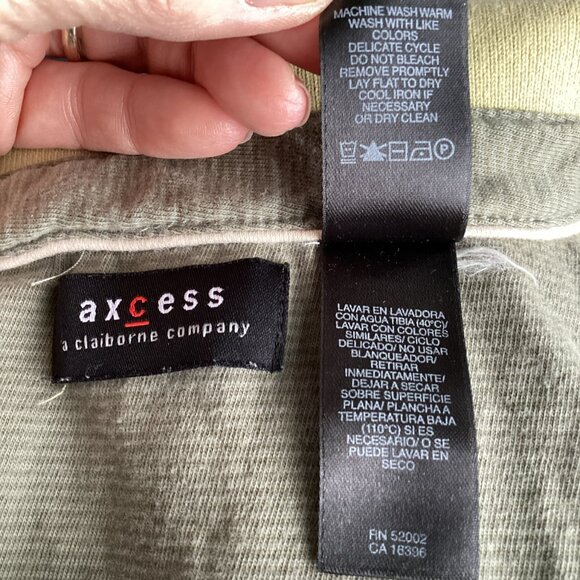 Light Green Striped Polo Shirt - Medium - Picture 6 of 6